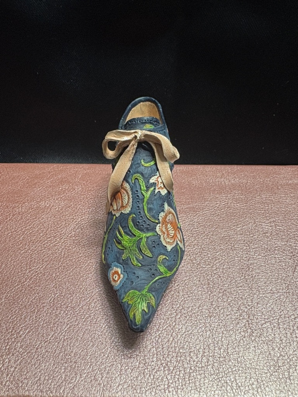 Just The Right Shoe Blue Embroidered Heels - Picture 4 of 5